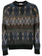 Laneus Embroidered Knitted Sweater - Multicolour
