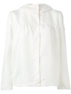 Moncler Gamme Rouge - Concealed Fastening Hooded Jacket - Women - Silk/polyester - 2, White, Silk/polyester