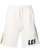 Les Benjamins Logo Print Shorts - White