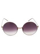 Linda Farrow '343' Sunglasses, Women's, Brown, Titanium