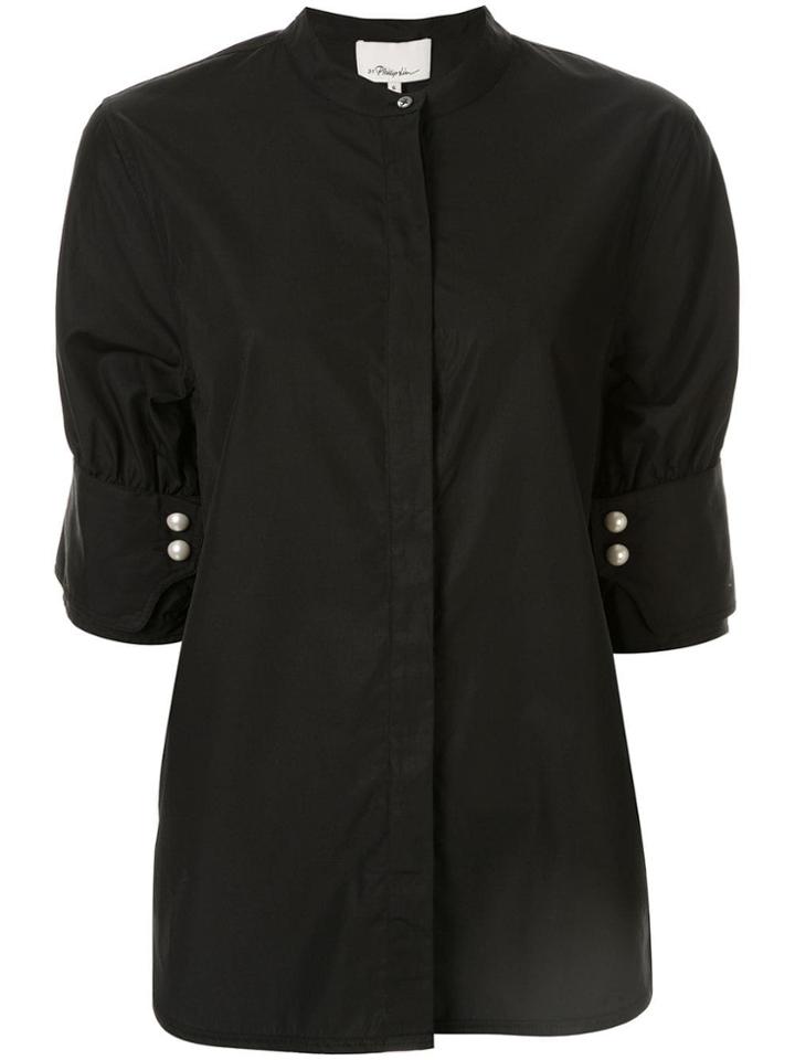 3.1 Phillip Lim Mandarin Collar Shirt - Black