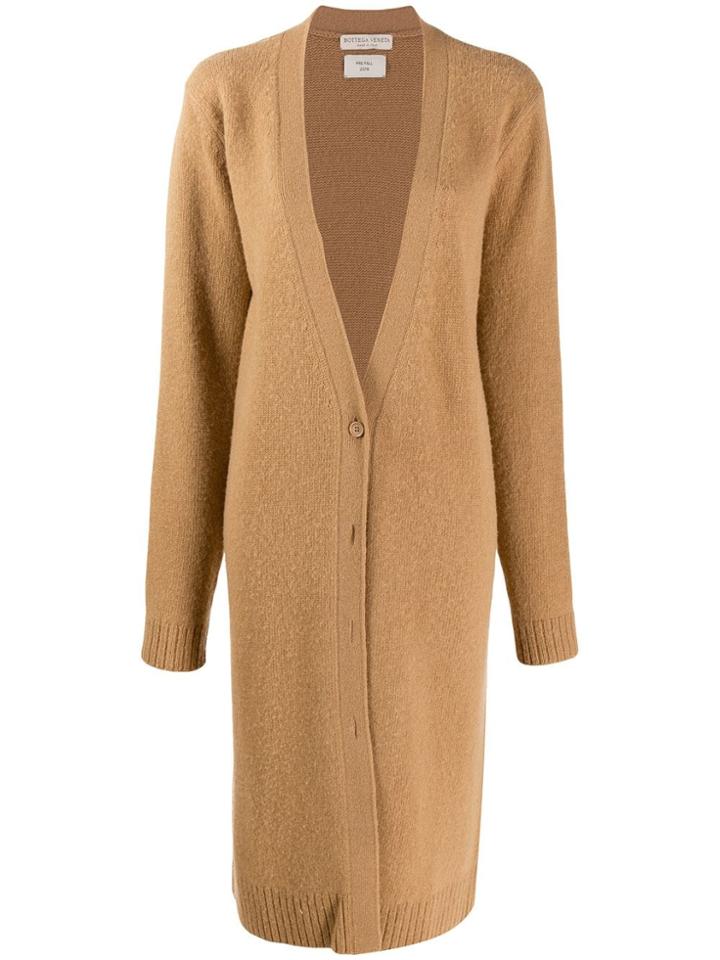 Bottega Veneta Longline Buttoned Cardigan - Neutrals