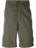 Sacai Ruffled Shorts, Men's, Size: 3, Green, Cotton