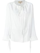 Michael Kors Tie Neck Button Down Shirt