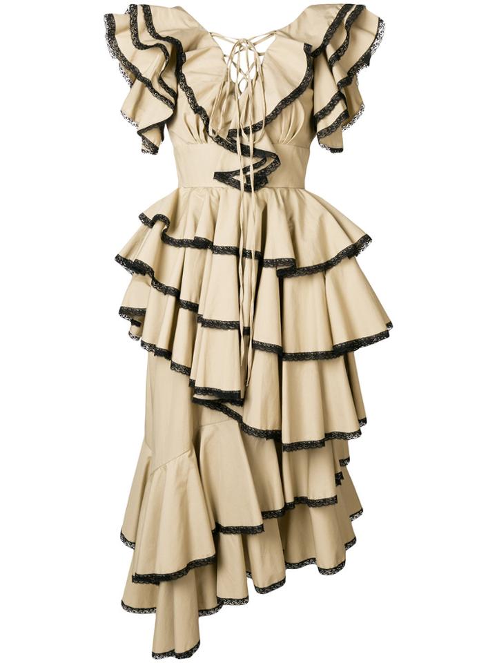 Milla Milla Ruffled Dress - Nude & Neutrals