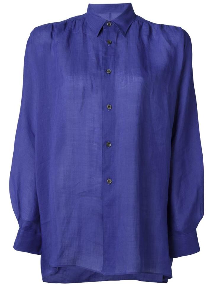 Junya Watanabe Comme Des Garçons Classic Shirt, Women's, Size: Medium, Blue, Linen/flax