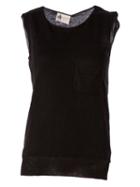 Lanvin Sleeveless Sweater, Women's, Size: Large, Black, Silk/linen/flax