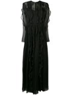Irina Schrotter Ruffle Maxi Dress - Black
