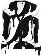 Thom Browne Penguin Intarsia Cardigan - Black