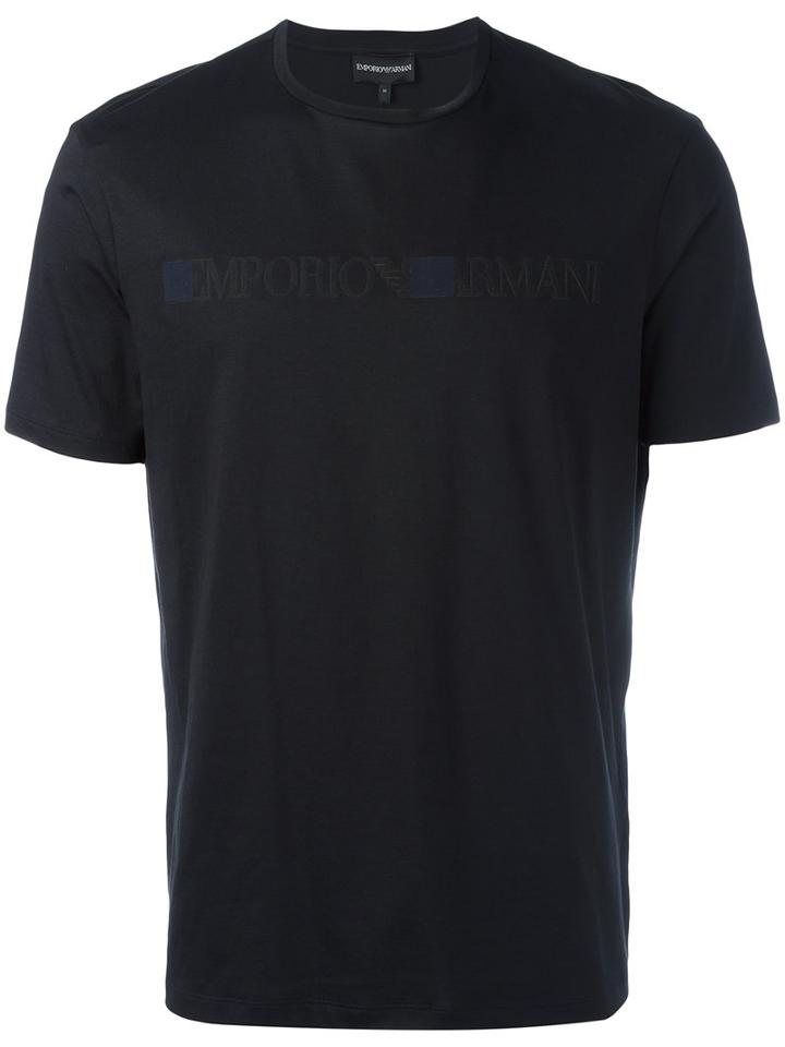 Emporio Armani - Logo Print T-shirt - Men - Cotton - Xl, Black, Cotton
