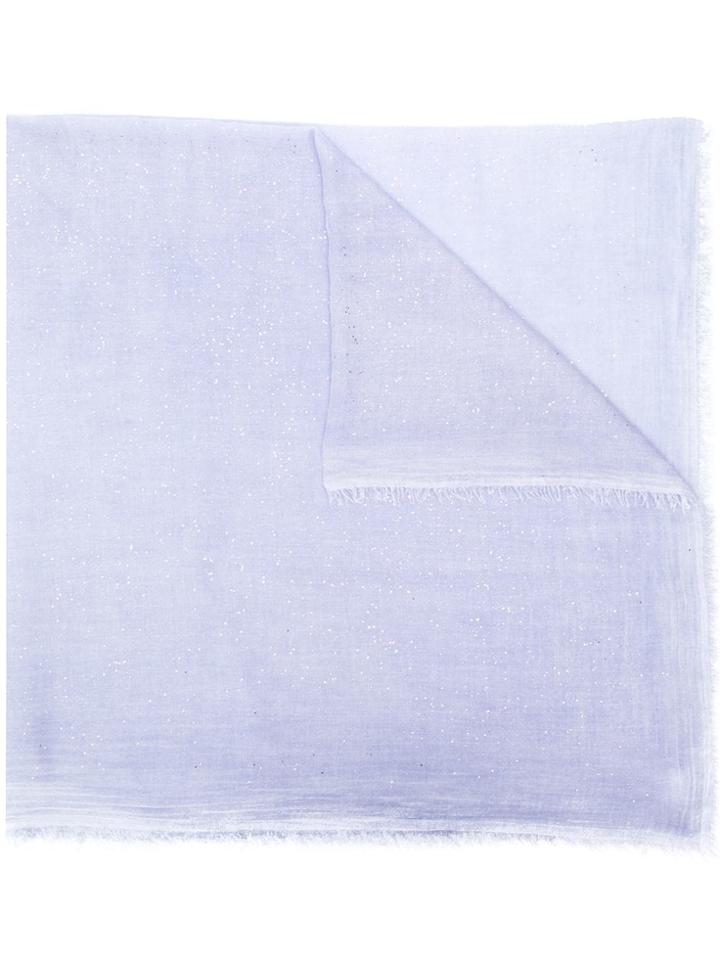 Faliero Sarti Oversized Frayed-hem Scarf - Purple