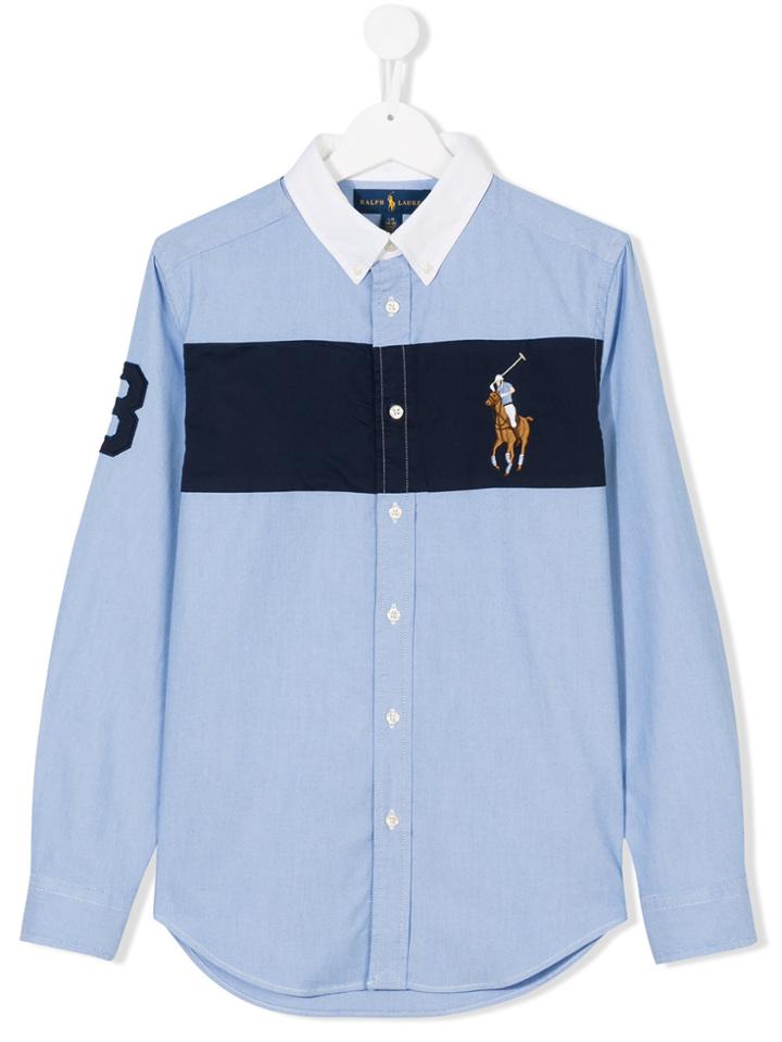 Ralph Lauren Kids Teen Embroidered Logo Shirt - Blue