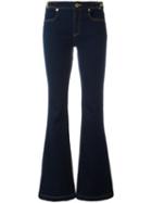 Michael Michael Kors Flared Jeans, Women's, Size: 2, Blue, Cotton/polyester/spandex/elastane