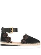 See By Chloé Embroidered Espadrilles - Black