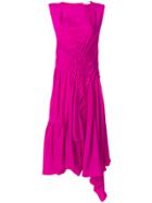 Koché Midi Draped Dress - Pink & Purple