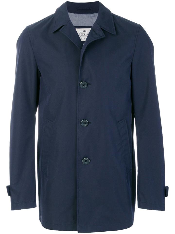 Herno Buttoned Lightweight Jacket - Blue
