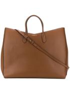 Sara Battaglia Classic Shopper Tote - Brown