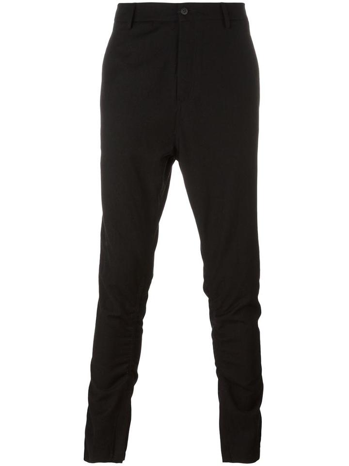 Poème Bohémien Slim-fit Drop-crotch Trousers, Men's, Size: 46, Black, Cotton/wool