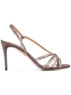 Aquazzura Paradis 85 Sandals - Metallic