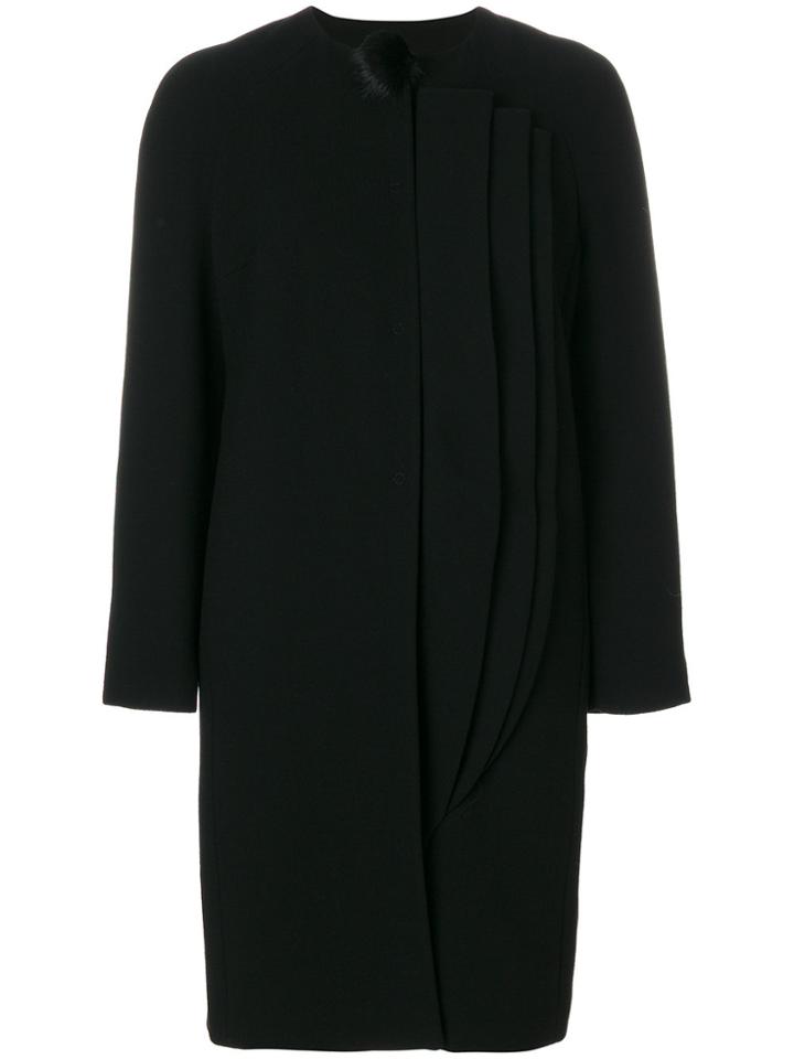 L'autre Chose Collarless Coat - Black