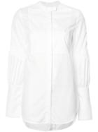 Ellery Band Collar Shirt, Women's, Size: 6, White, Cotton
