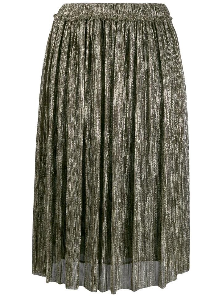 Isabel Marant Étoile Metallic Pleated Skirt - Gold