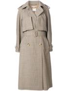 Stella Mccartney Estrella Check Trench Coat - Nude & Neutrals