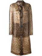 Christopher Kane Leopard Print Raincoat, Women's, Size: 40, Brown, Polyurethane/stone
