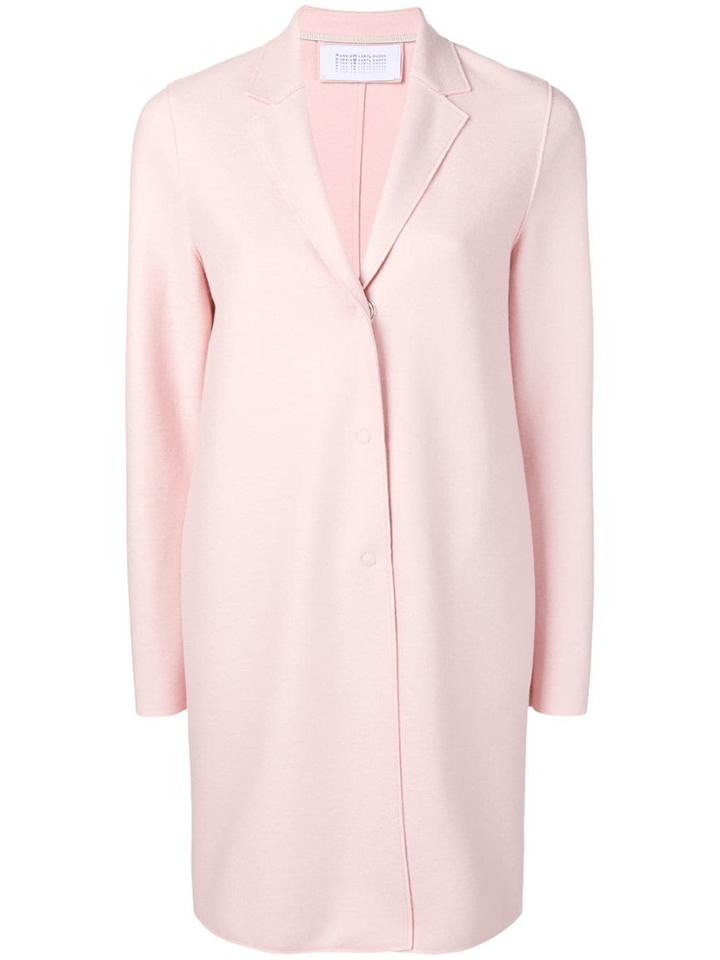 Harris Wharf London Cocoon Single Breasted Coat - Pink