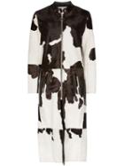 Marques'almeida Cow-print Long Coat - Black
