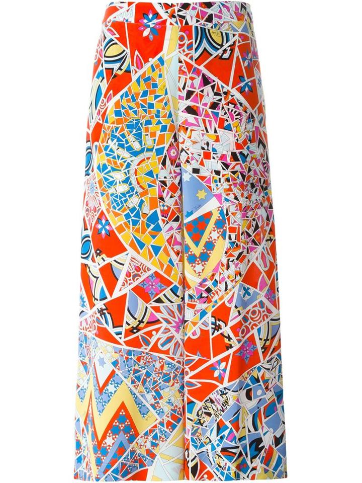 Emilio Pucci Printed Wide Leg Trousers