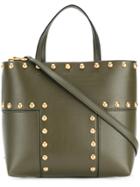 Tory Burch Block-t Stud Mini Tote - Green
