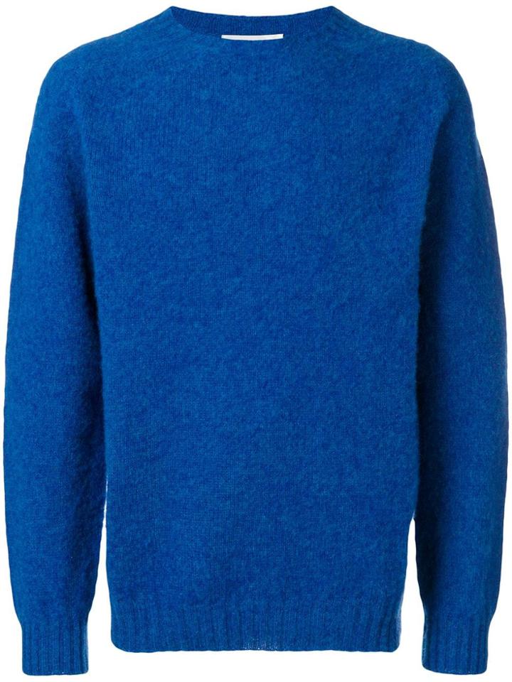 Officine Generale Classic Crew-neck Jumper - Blue