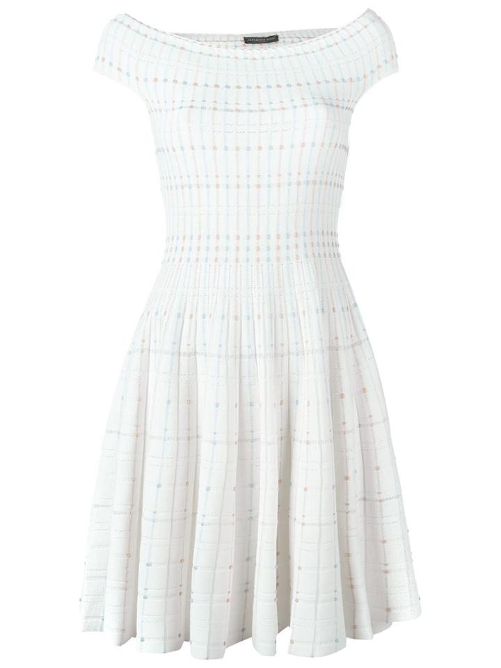Alexander Mcqueen Knitted Flared Dress, Women's, Size: M, White, Viscose/polyester/cotton/polyamide