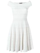 Alexander Mcqueen Knitted Flared Dress, Women's, Size: M, White, Viscose/polyester/cotton/polyamide
