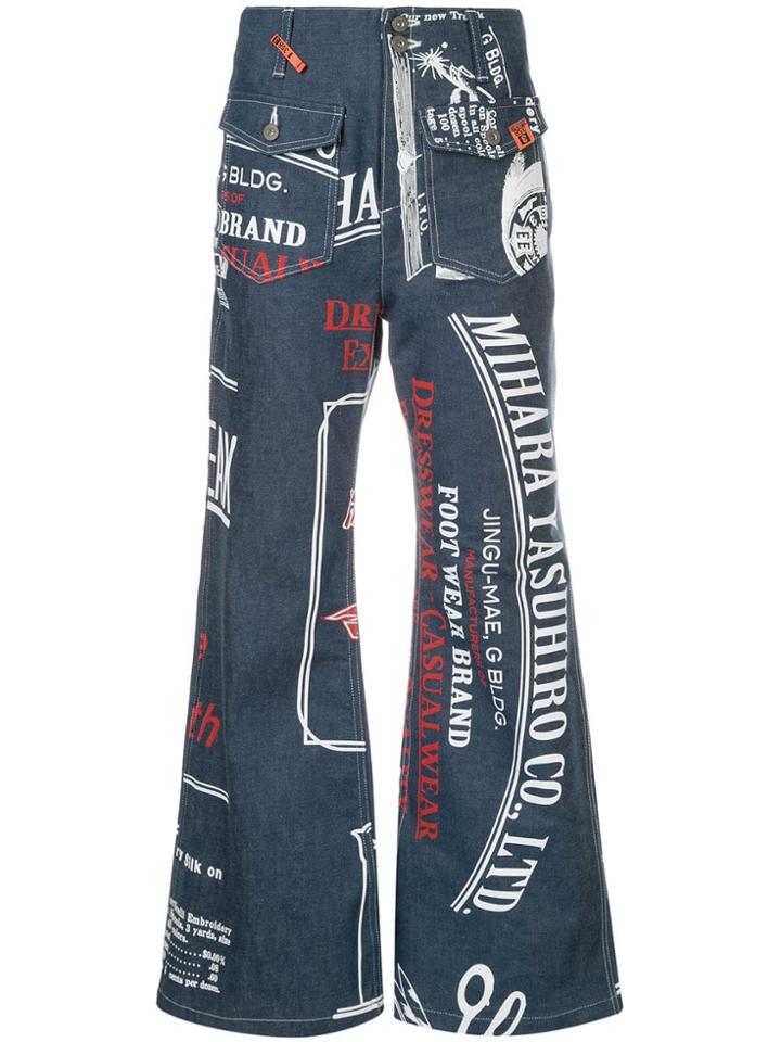 Maison Mihara Yasuhiro Flared Jeans - Blue