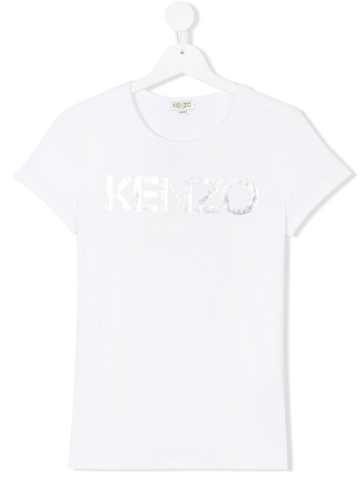 Kenzo Kids Foil Logo T-shirt - White