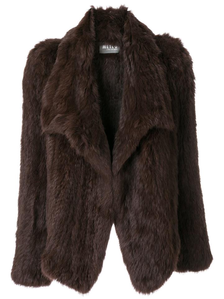 Meteo By Yves Salomon Short Coat - Brown