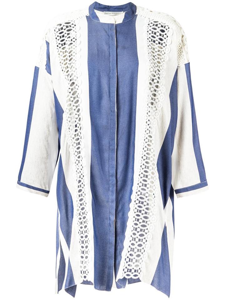 Martha Medeiros Stiped Letícia Shirt Dress - Blue