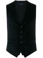 Tagliatore Corduroy Effect Waistcoat - Blue