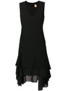 Pascal Millet Frill Panel Plunge Dress - Black