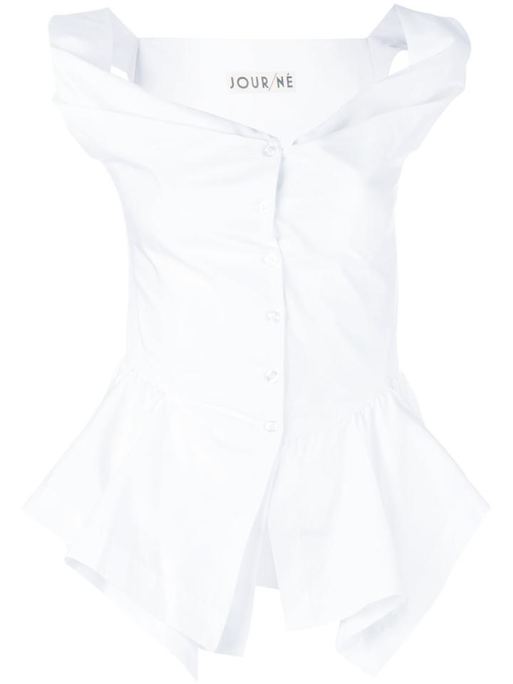 Jour/né - Peplum Shirt - Women - Cotton - 34, White, Cotton
