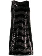 Emporio Armani Sequin Shift Dress - Black