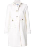 Courrèges Button-down Fitted Coat - White