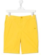 Burberry Kids Classic Chino Shorts, Boy's, Size: 14 Yrs, Yellow/orange
