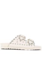 Ash Universe Studded Slides - White