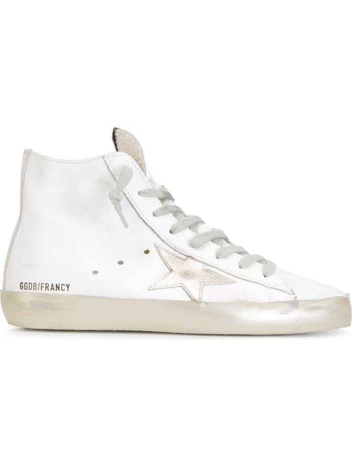 Golden Goose Deluxe Brand Francy Hi-top Sneakers, Women's, Size: 39, White, Calf Leather/rubber