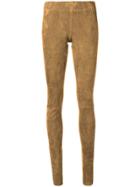 Sylvie Schimmel Stitch Detail Skinny Trousers - Brown