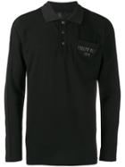Philipp Plein Long Sleeve Polo Shirt - Black