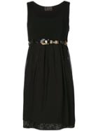 Versace Vintage Overlay Sleeveless Dress - Black